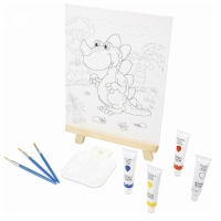 Set de pictura cu 2 panze, pensule si 4 culori, RMS Grafix 11-0106/16
